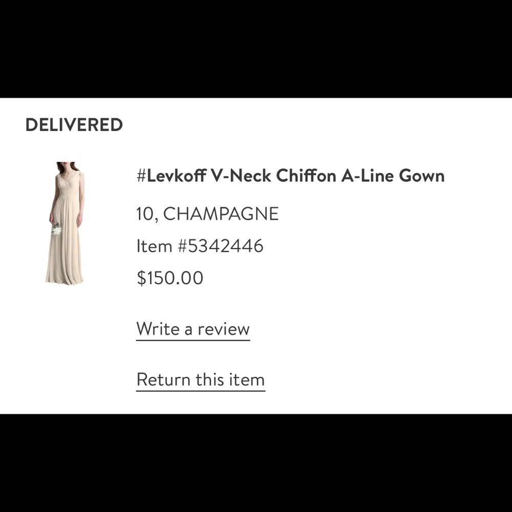 Bill Levkoff Champagne Bridesmaids Dress